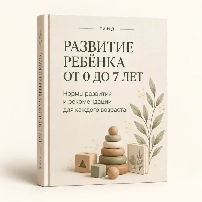 Обложка гайда «Развитие ребёнка от 0 до 7 лет»